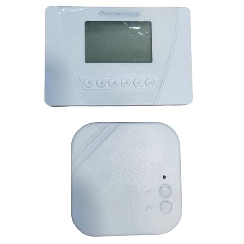 GENEROUS ODA TERMOSTATI KABLOSUZ PROGRAMLI FON ISIKLI TUŞLU RT-019RF